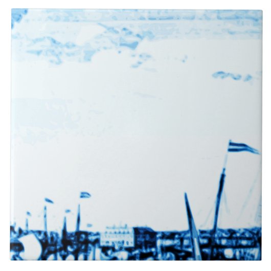 Amsterdam Antiek Scheepswerftware  Kijk B2 Tegeltje (Voorkant)