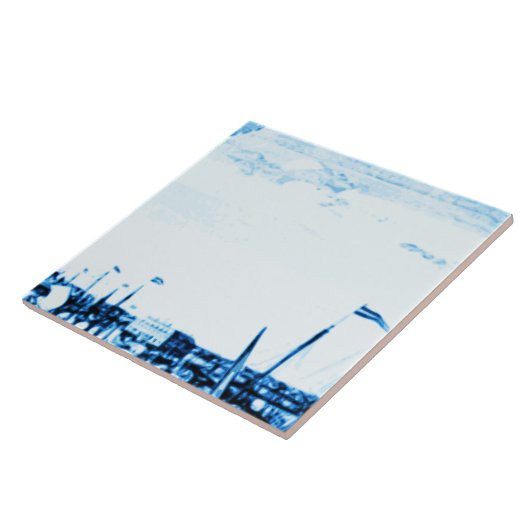 Amsterdam Antiek Scheepswerftware  Kijk B2 Tegeltje (Zijkant)