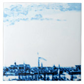 Amsterdam Antiek Scheepswerftware Kijk B4 Tegeltje (Voorkant)