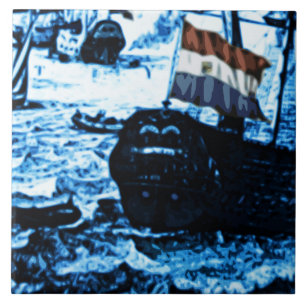 Amsterdam Antiek Scheepswerftware  Kijk C2 Tegeltje