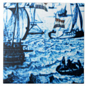 Amsterdam Antiek Scheepswerftware  Kijk C3 Tegeltje (Voorkant)