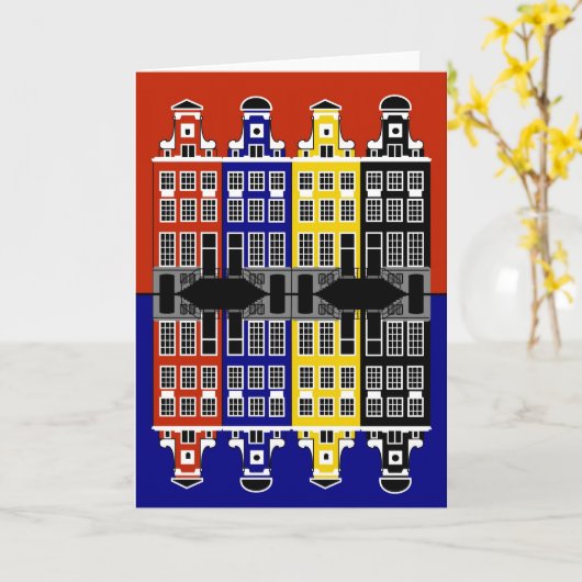 Amsterdam Architectuur - Handelshuizen Kaart (Gele Bloem)