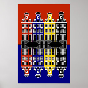 Amsterdam Architectuur - Verkoophuizen Poster