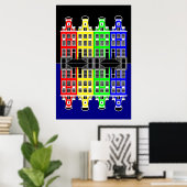 Amsterdam Architectuur - Verkoophuizen Poster (Thuiskantoor)