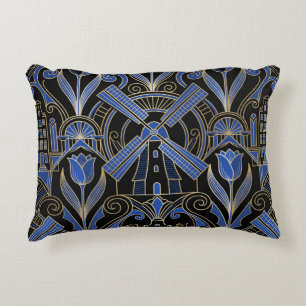 Amsterdam Art Deco Windmolens Accent Kussen