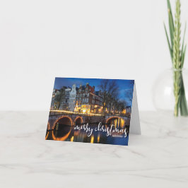 Amsterdam at Dusk, Merry Christmas Kaart