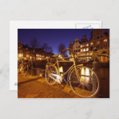 Amsterdam at night in Amsterdam Nederland Briefkaart (Voorkant / Achterkant)