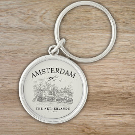 Amsterdam Beautiful Vintage Scene Sleutelhanger