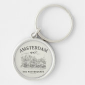 Amsterdam Beautiful Vintage Scene Sleutelhanger (Voorkant)