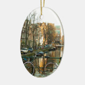 Amsterdam Bicicle Keramisch Ornament (Links)