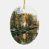 Amsterdam Bicicle Keramisch Ornament (Voorkant)