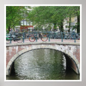 Amsterdam Bicycle Bridge-Poster Poster (Voorkant)