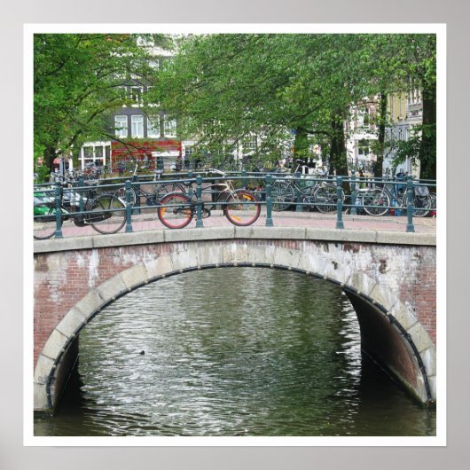 Amsterdam Bicycle Bridge-Poster Poster (Voorkant)