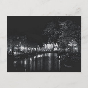 Amsterdam bij nacht briefkaart