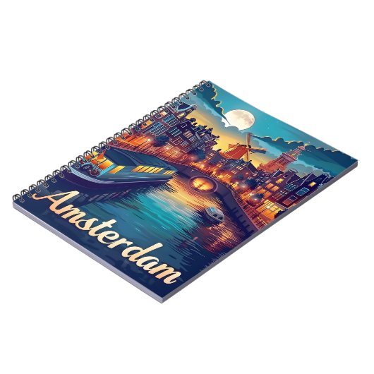 Amsterdam bij nacht notitieboek (Linkerzijde)