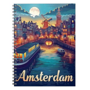 Amsterdam bij nacht notitieboek