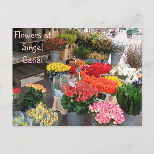 Amsterdam bloemen briefkaart (Voorkant)