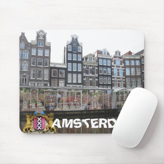 Amsterdam Bloemenmarkt Mousepad Muismat (Met muis)