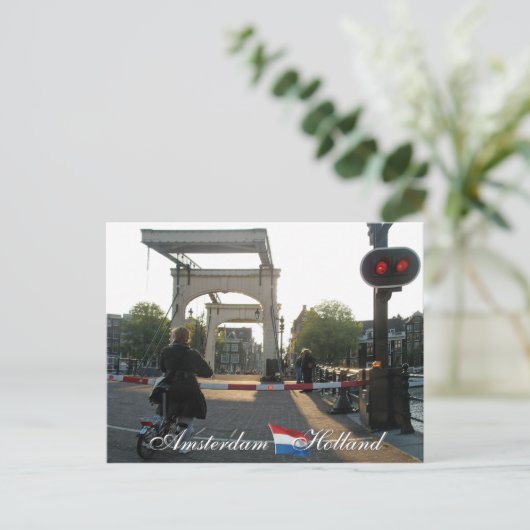 Amsterdam Bridge Holland Briefkaart (Staand voorkant)