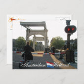 Amsterdam Bridge Holland Briefkaart (Voorkant / Achterkant)