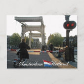 Amsterdam Bridge Holland Briefkaart (Voorkant)