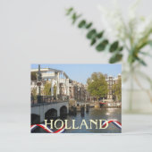 Amsterdam Bridge Holland Briefkaart (Staand voorkant)