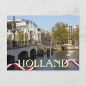 Amsterdam Bridge Holland Briefkaart (Voorkant)