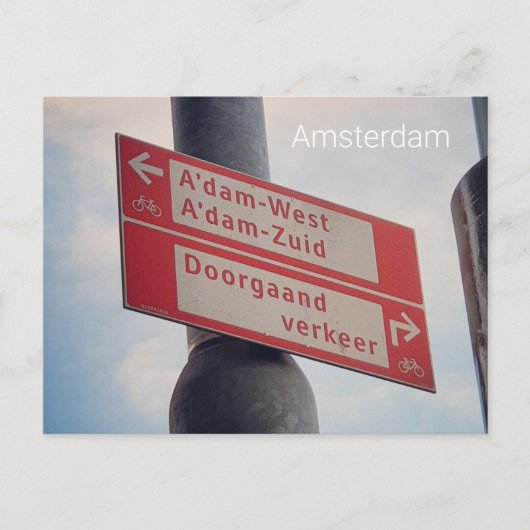 Amsterdam Briefkaart (Voorkant)