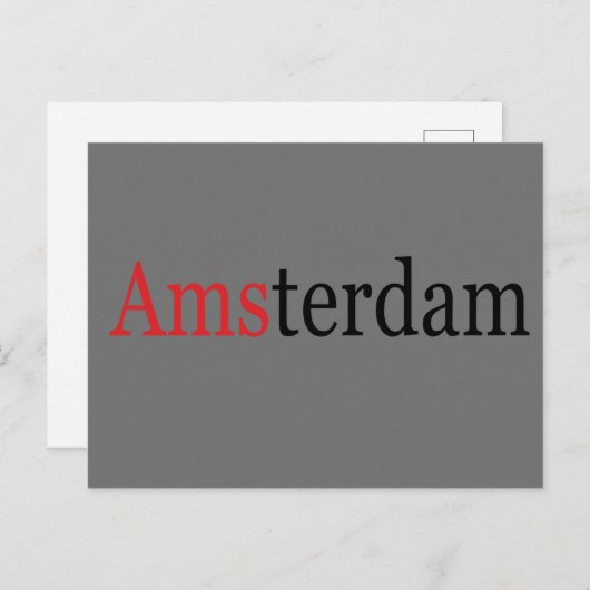 Amsterdam Briefkaart (Voorkant / Achterkant)