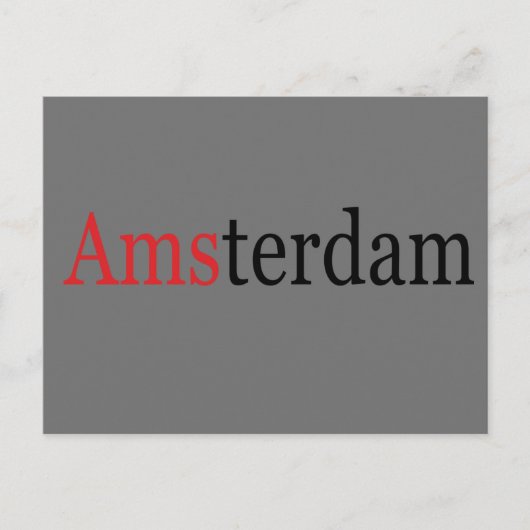 Amsterdam Briefkaart (Voorkant)