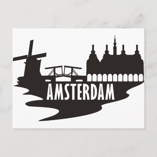 Amsterdam Briefkaart (Voorkant)