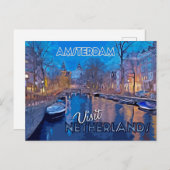 Amsterdam, briefkaart van collectie Bezoek... (Voorkant / Achterkant)