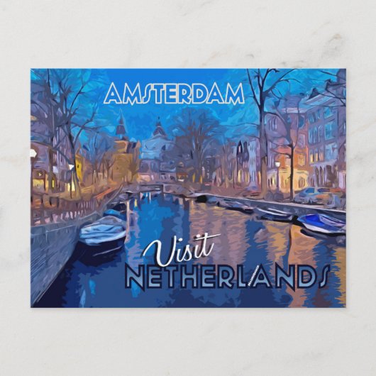 Amsterdam, briefkaart van collectie Bezoek... (Voorkant)