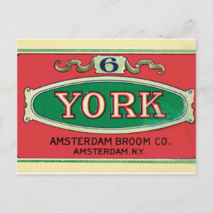 Amsterdam Broom Company New York NY  Label Briefkaart