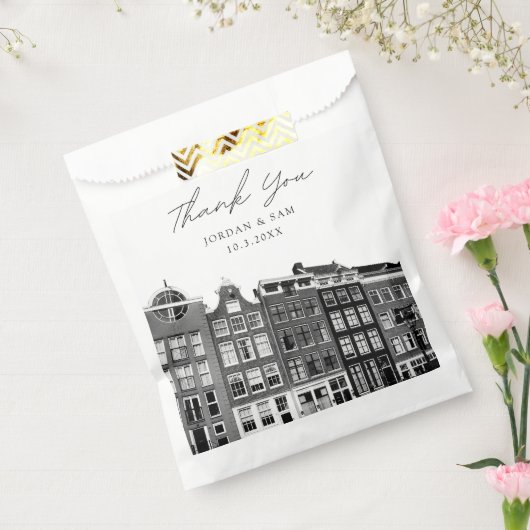 Amsterdam bruiloft gepersonaliseerde foto bedankzakje (Gezegeld)