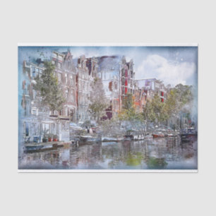 Amsterdam Building Canal Netherlands Europe Tissuepapier
