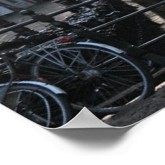 Amsterdam Canal Bike Church Holland Foto Poster (Hoek)