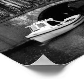 Amsterdam Canal Black and White Photo Poster (Hoek)