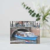 Amsterdam Canal Boat Tour Briefkaart (Staand voorkant)