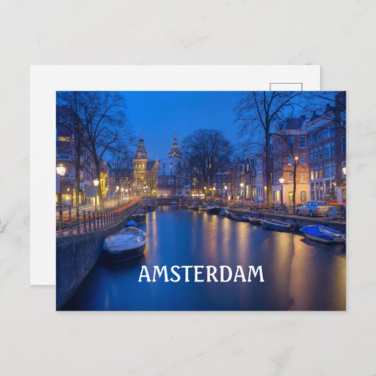 Amsterdam Canal Briefkaart (Voorkant / Achterkant)