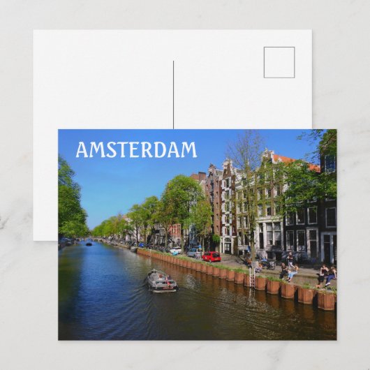 Amsterdam Canal Briefkaart (Voorkant / Achterkant)