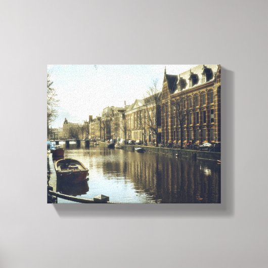 Amsterdam Canal Canvas Afdruk (Voorkant)