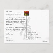 Amsterdam Canal en woonboot Briefkaart (Achterkant)