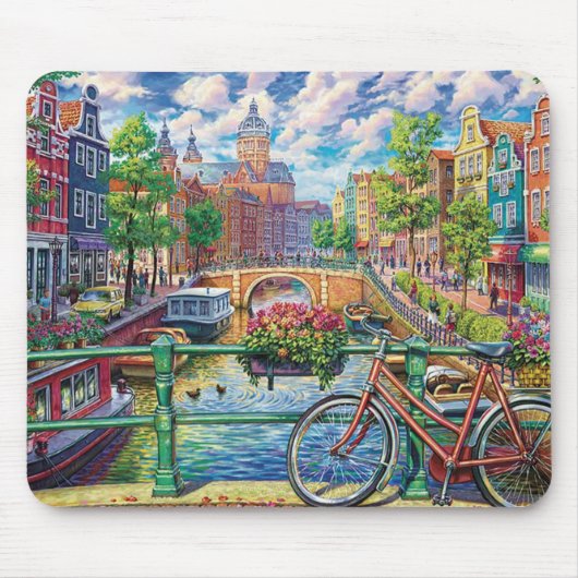 Amsterdam Canal Fine Art Muismat (Voorkant)