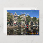 Amsterdam Canal front Briefkaart (Voorkant / Achterkant)