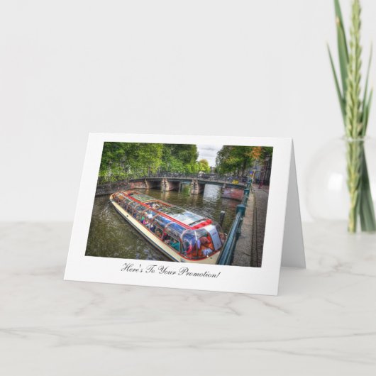 Amsterdam Canal, gefeliciteerd met je promotie Kaart (Voorkant)