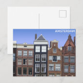 Amsterdam Canal Homes Nederlands Reizen Briefkaart (Voorkant / Achterkant)