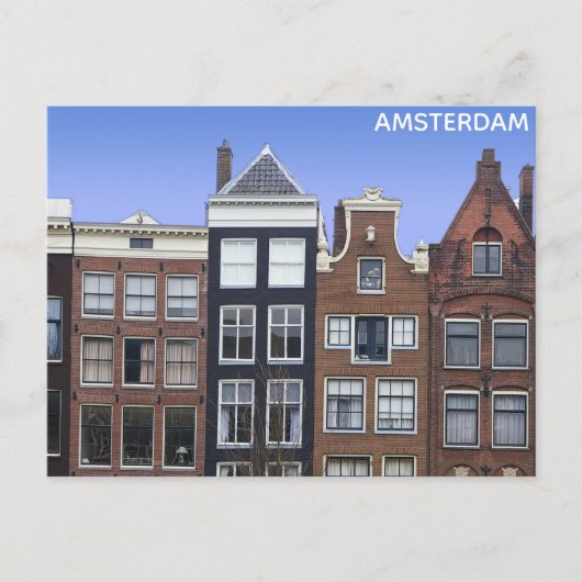 Amsterdam Canal Homes Nederlands Reizen Briefkaart (Voorkant)