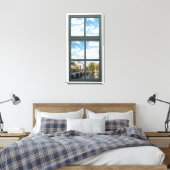 Amsterdam Canal House Window Uitzicht Canvas Afdruk (Insitu (Slaapkamer))