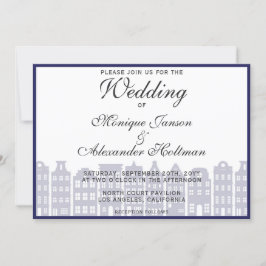 Amsterdam Canal Houses Dutch Wedding Invitation Kaart